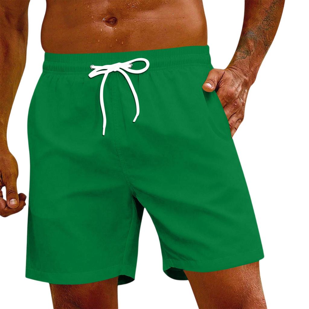 Men's Fashion Elastic Waist Drawstring Shorts Casual Pants
