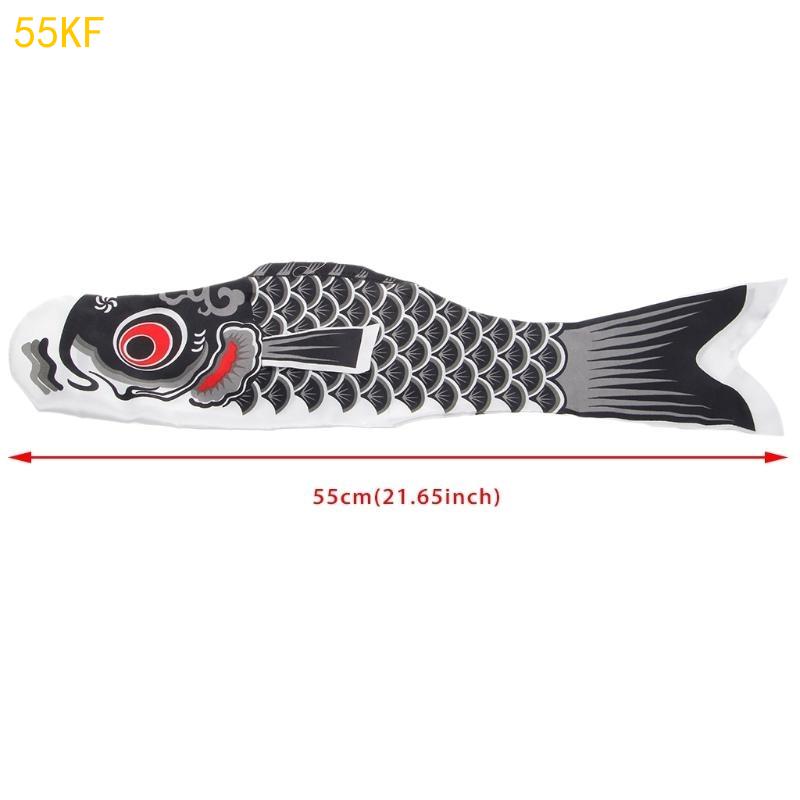 55KF 55cm Nobori Carp Wind Socks Koinobori Colorful Fish Flag Hanging Wall Decor