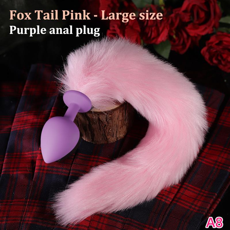 1Pc Sexy Fox Anal Plug Tail Silicone Butt Plug Dildos for Women Men Long Tail Cosplay Adult Sex Toy Game