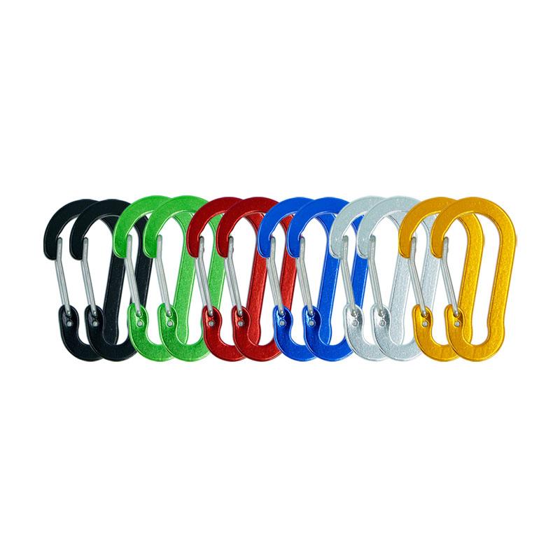12PCS Carabiner Clip Set Tourist Small Hooks Outdoor Fishing Camping Cycling Hiking Multi Tool Keychain Buckle Karabiners