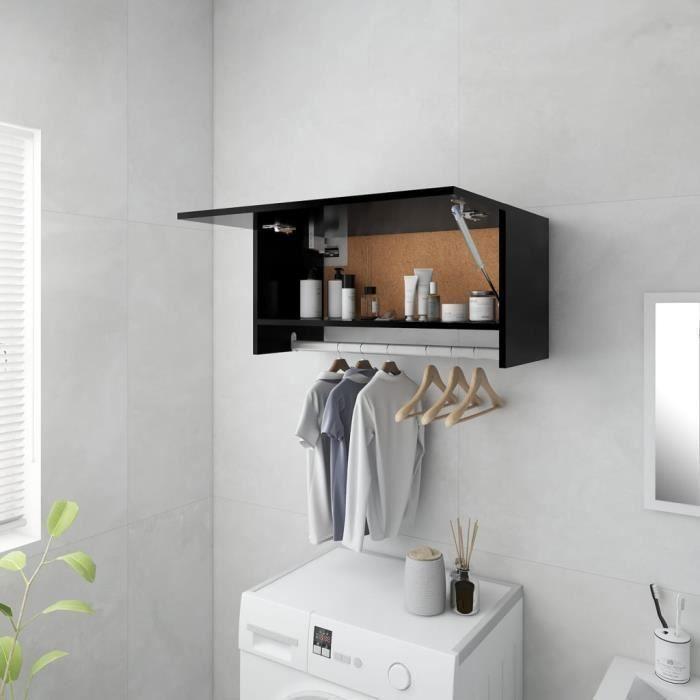 VidaXL Garde-robe Noir 70x32,5x35 cm Aggloméré