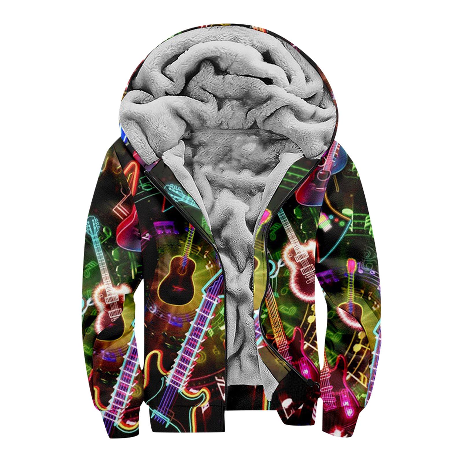 

Мужской индивидуальный повседневный свитер на молнии с длинным рукавом и принтом, толстый хлопковый костюм, зимний костюм XL жёлтый