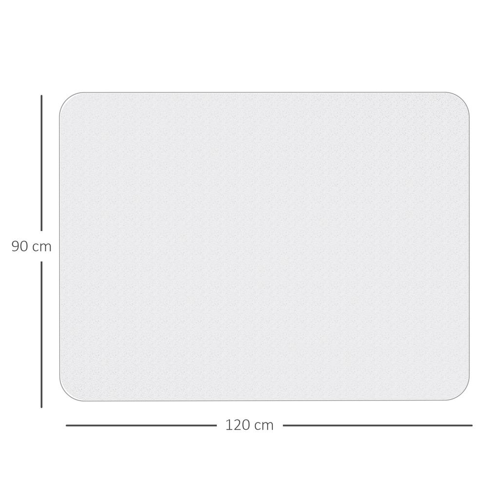 Floor Mat, Office Chair, for Carpet, 90 x 120 cm, Transparent
