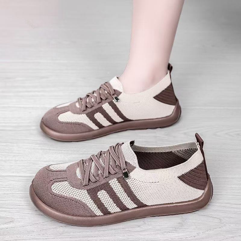 Shoes women's spring new fly-woven mesh soft-soled casual shoes retro German training shoes soft-soled women's shoes