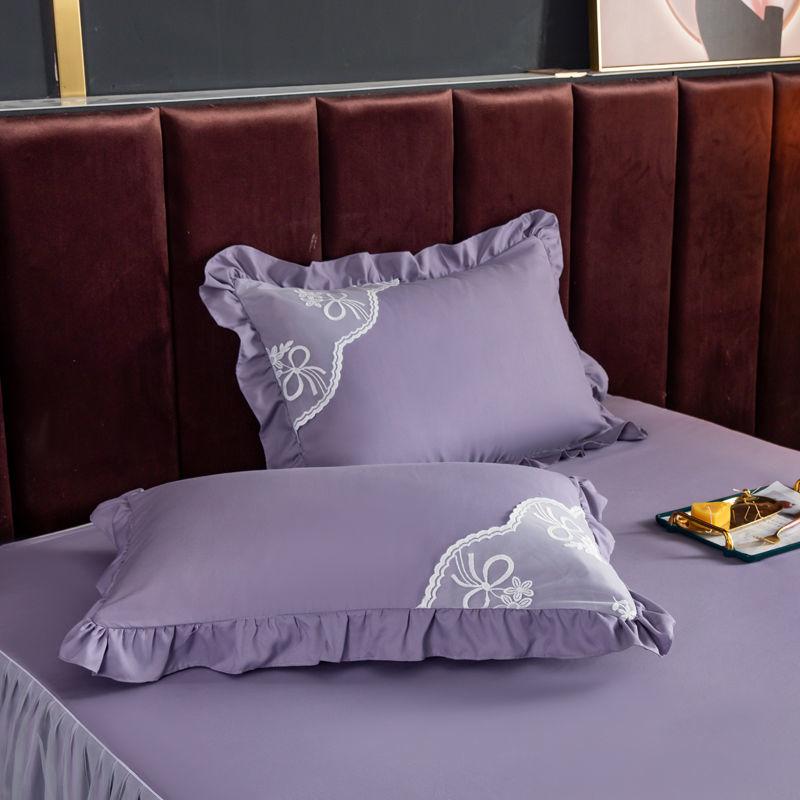 

Наволочка для свадебной спальни, наволочка для подушки, роскошное кружево, лето, дышащее, простое, мягкое, удобное, уютное, для пар, вышивка 48x74 см 48x74cm