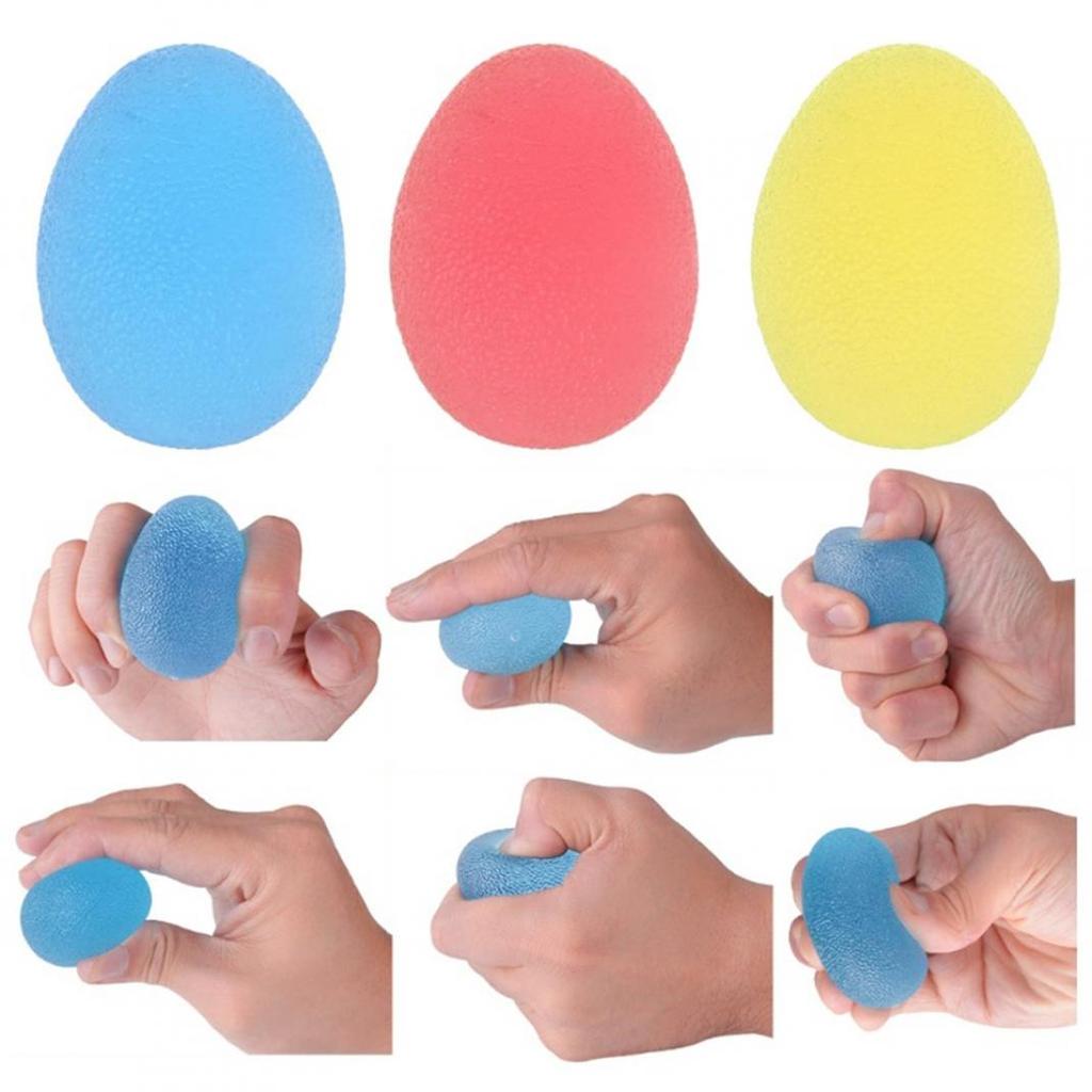 Soft Egg Hand Finger Strength Exercise Squeeze Stress Relief Ball Aerobic Equipment Grip Strength Device