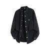 Spring And Autumn Men'S Solid Color Long Sleeve Shirt Men'S Lapel Shirt Jacket