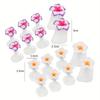 8Pcs/Set Funny Soft Silicone Toe Separator for Nail Polish Set Toe Spacers for Feet Apply Nail Polish Nail Art Pedicure Tool