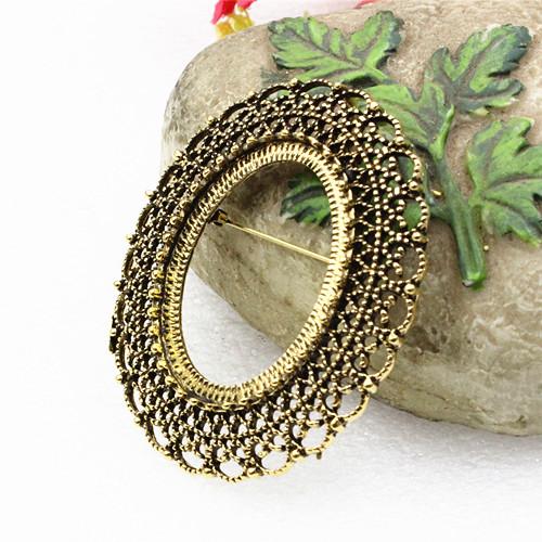 

Onebeading Fit 30x40mm Vintage Oval Cabochons Brooch Blank Setting Bezel Base For DIY Making Accessories 3pcs K05279 античний золотий колір