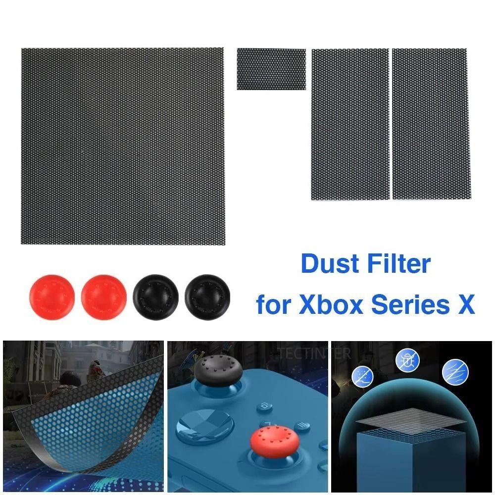 PVC Anti Dust Filter Cover With Thumbstick Caps Host Dustproof Net  For Xbox Series X