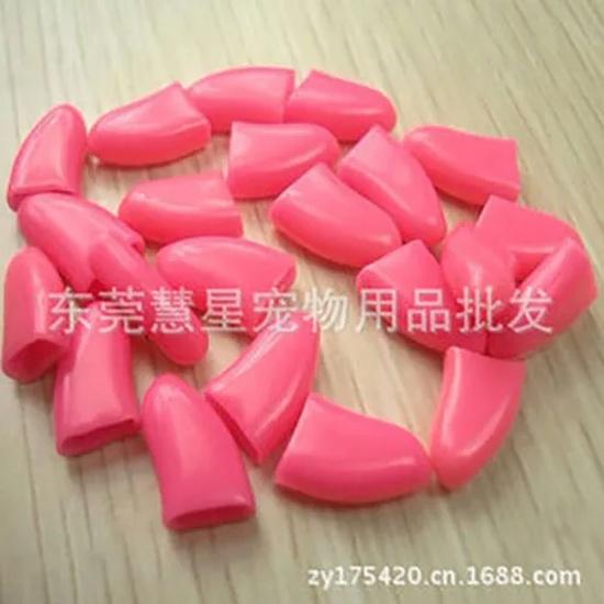 Hot sale 20Pcs/Lot Colorful Soft Rubber Pet Dog Cats Kitten Paw Claws Control Nail Caps Cover Size XS-XXL With Adhesive Glue