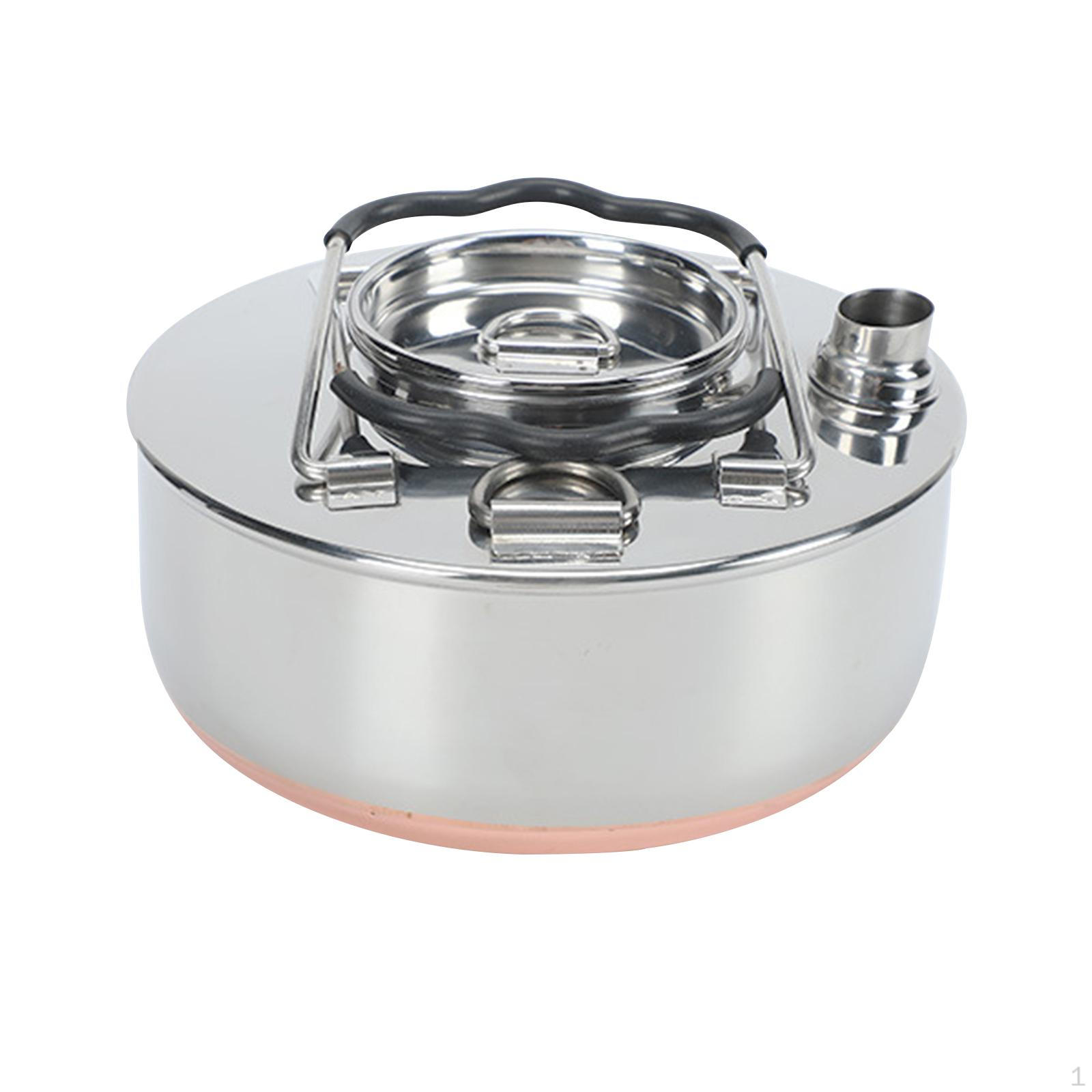 Lightweight Camping Campfire Kettle Outdoor Kitchenware Stainless Steel Pot for