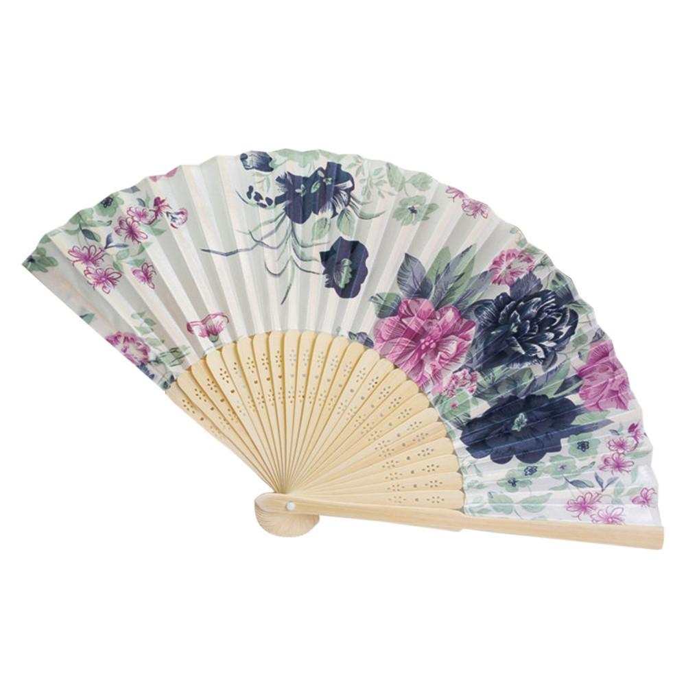 Bamboo Antique Folding Fan Chinese Style Fan Summer Female Dance Fan Portable Elegent Flower Hand Held Fan Home Decoration