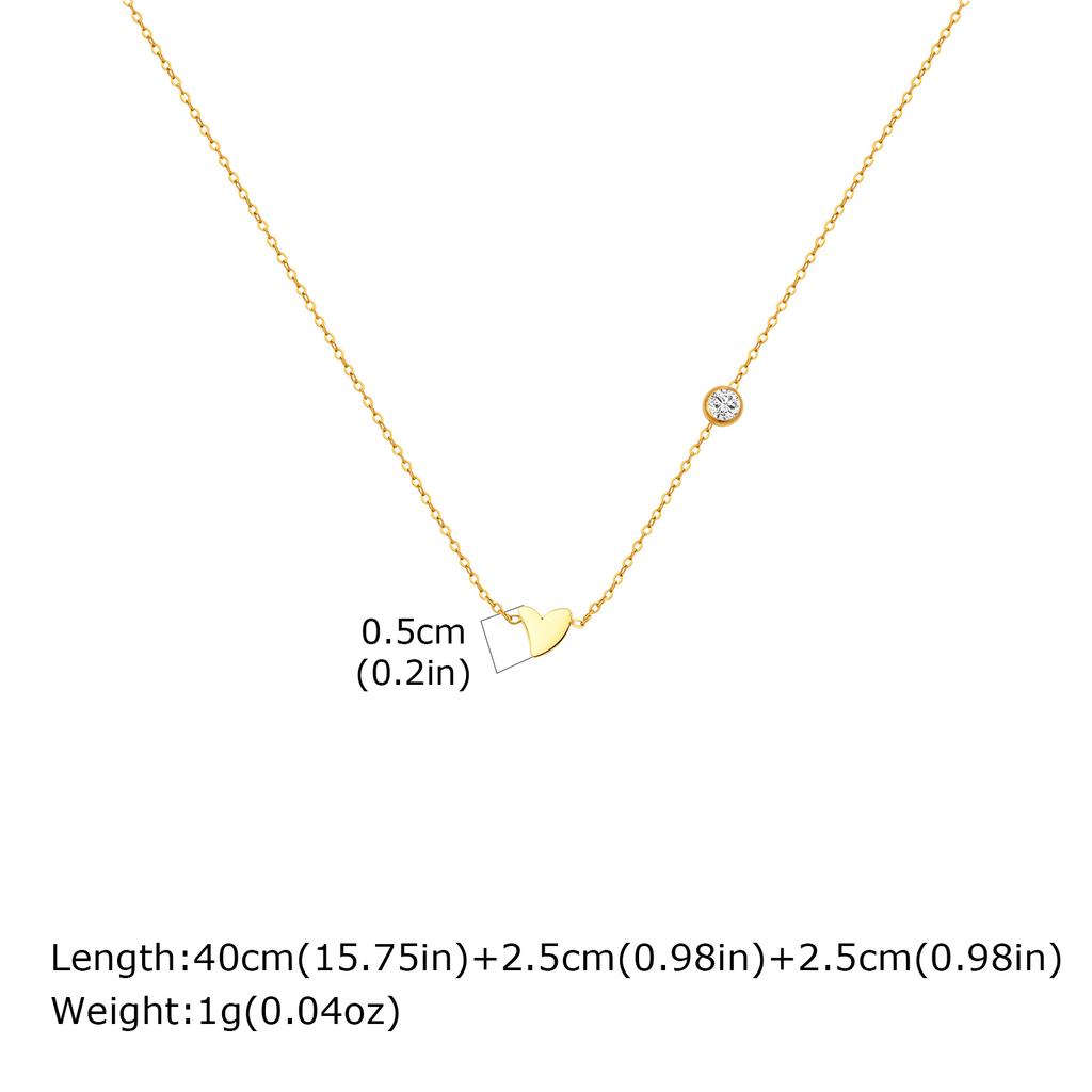 Minimalist Zircon Bowknot Pendant Necklace for Women, 18K Gold Plated Stainless Steel Necklace, Waterproof Jewelry Accessories