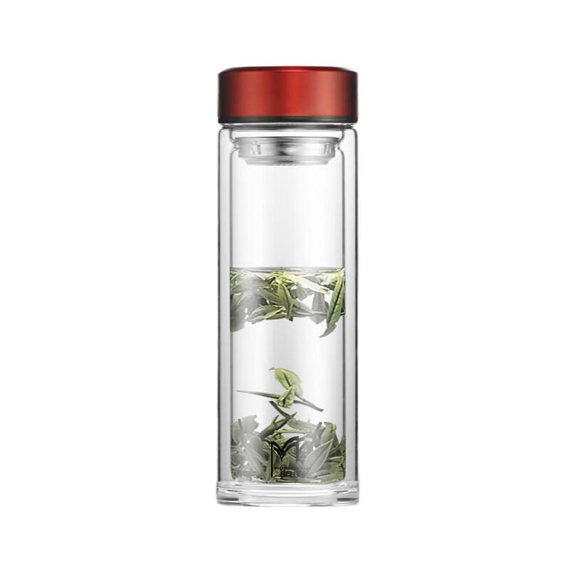 MINGHUI Double Wall Glass Tea Infuser Bottle