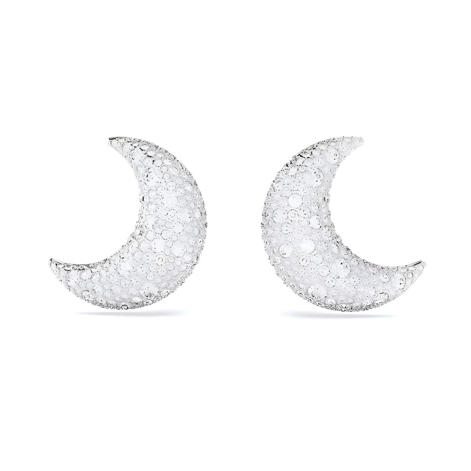 

Swarovski Sublima Moon Decoration Rhodium Plated Earrings Women earrings Silver 5666158 F,Silver