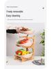 European-Style Creative Bamboo & Wood Multi-Layer Fruit and Snack Tray