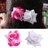 Cloth Rose Flower Hairpin Vacation Headwear Girl Rose Hair Clip Sweet Flower Hair Clip  Hawaii