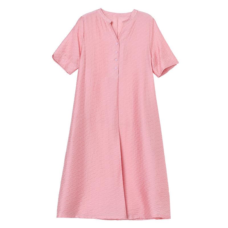 Women's 2025 Tencel A-Line Dress: Loose, Plus Size, Summer Fashion for Middle-Aged Women