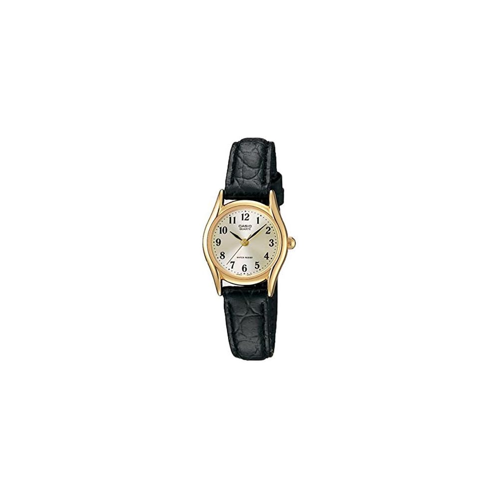 

Casio Women s Analog Basic Watch LTP-1094Q-7B2 Black Gold Silver 30m Water Resistant
