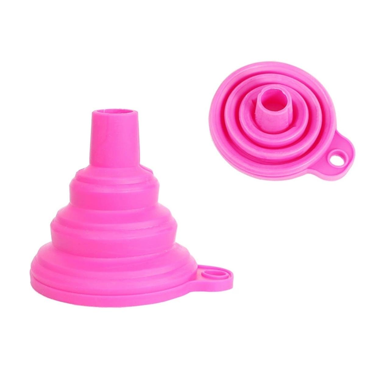 

1 шт. Красная силиконовая воронка мини многофункциональная удобная кухонная складная и дополнительная упаковочная утварь кухонные принадлежности розовый