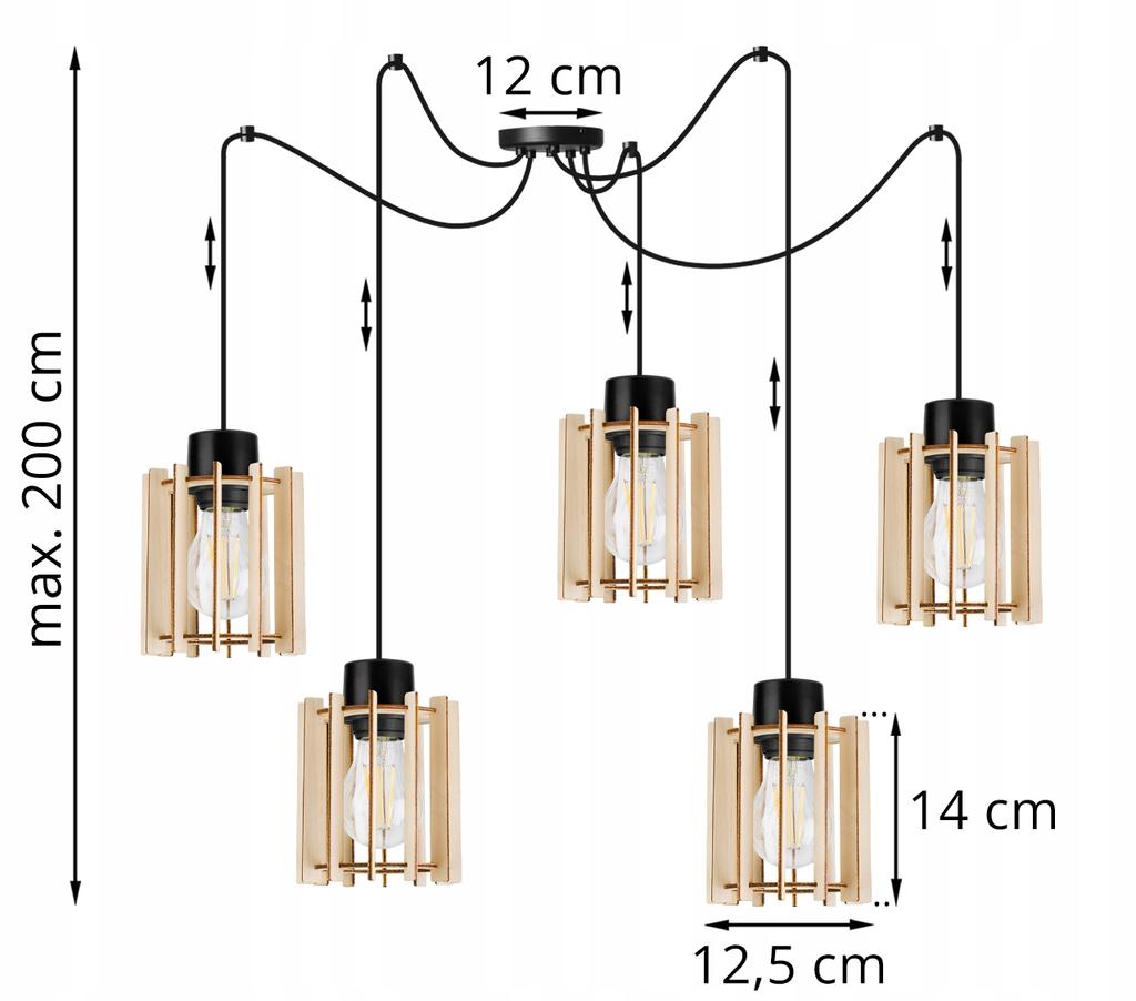 MODERN WOODEN LED CEILING HANGING LAMP