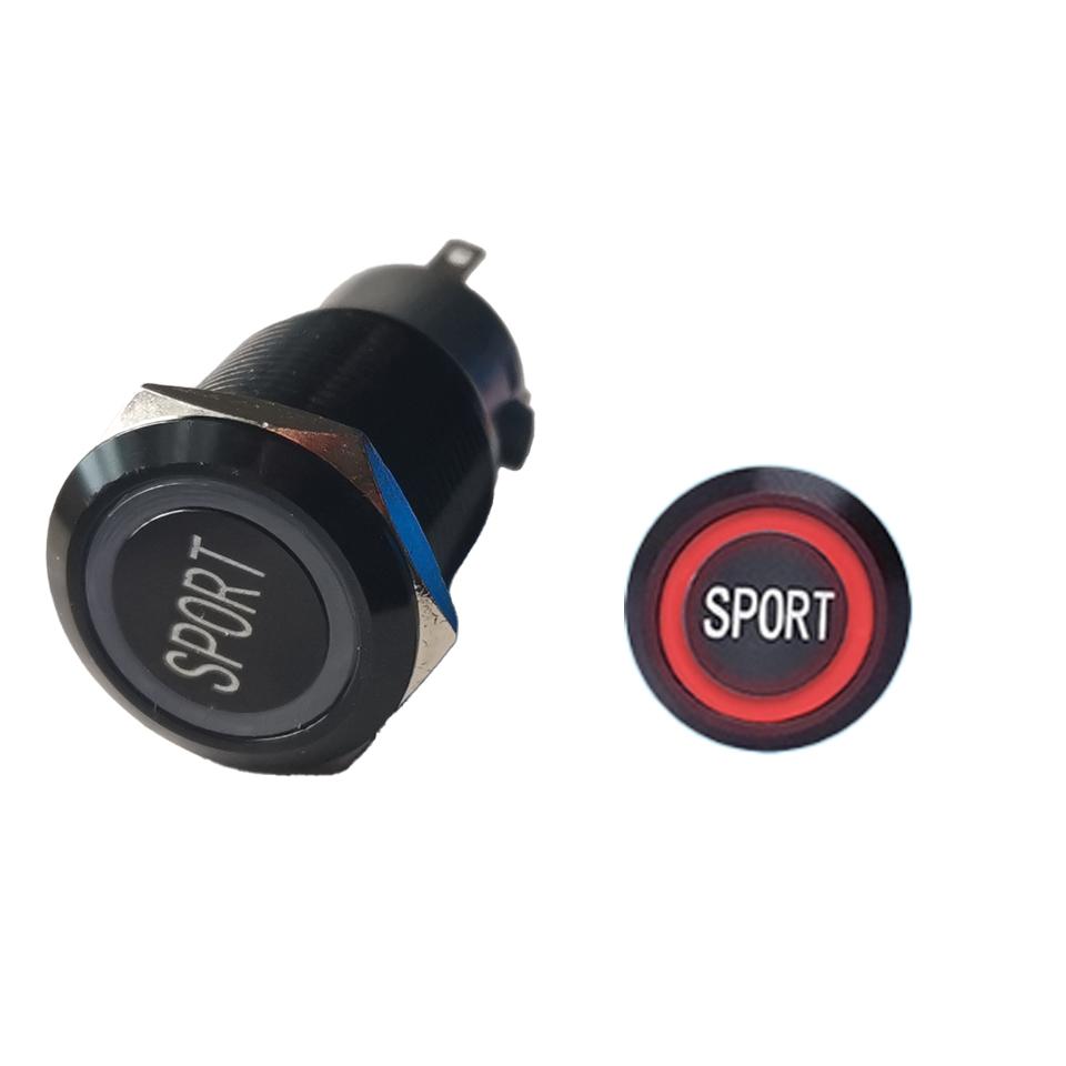 19Mm Metal Push Button Switch 1No1Nc Momentary Latching Ip67 E60 Car Start Ignition Push Button Switch With Led Light 12V 24V