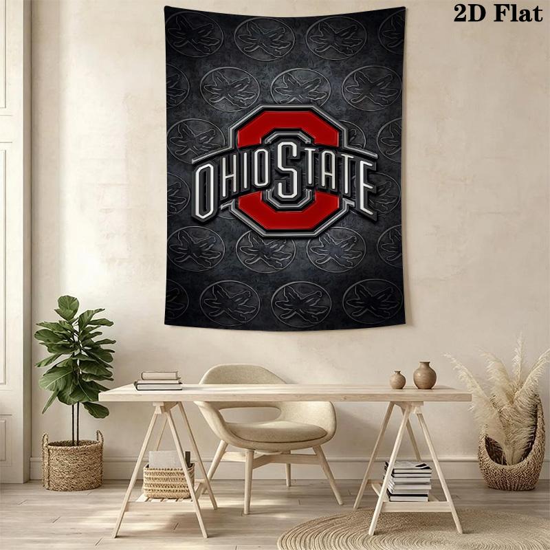 Ohio State Buckeyes Football Threepiece Set 1 Duvet Cover 2 Pillowcase Without Core Soft And Comfortable Bedding Set