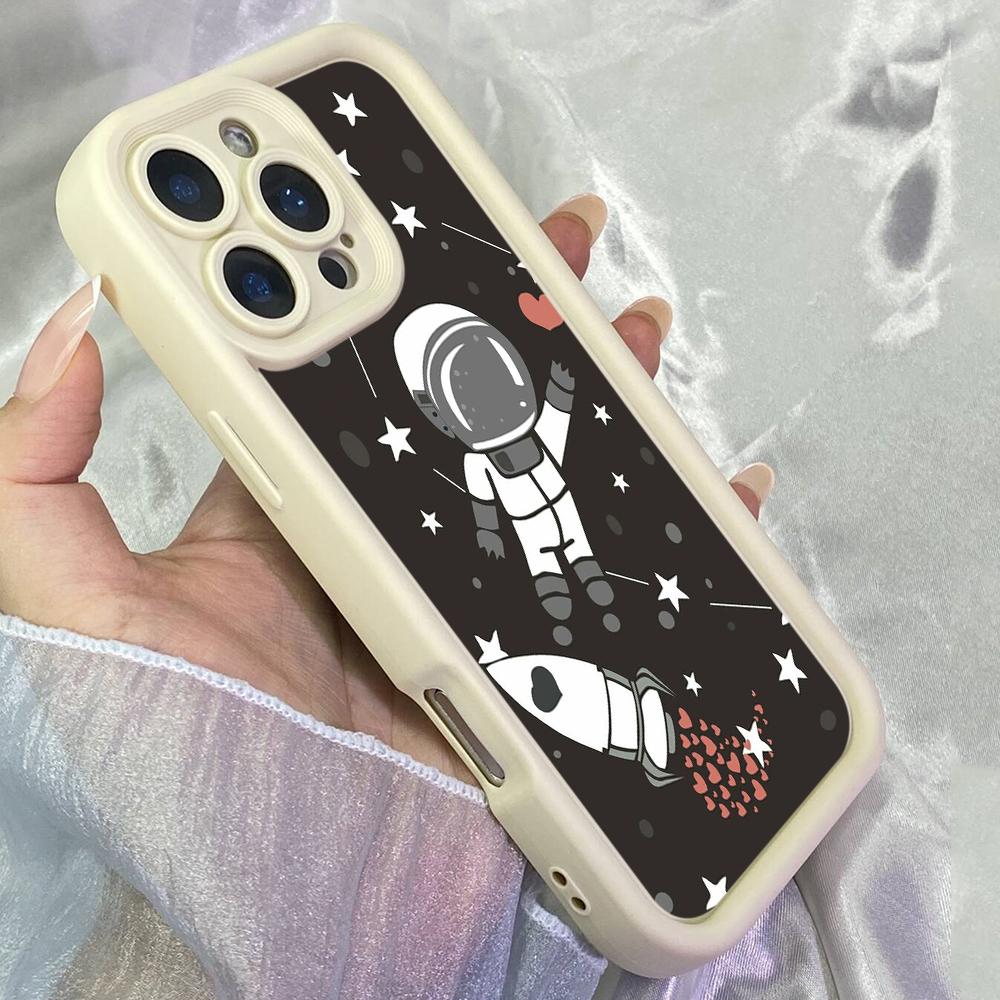 JT53 Astronautas Enamorados Phone for iPhone 17 Pro Max Samsung S26 A17 A07 Xiaomi 15T Redmi Note 14 Pro Plus Soft TPU Case Cover