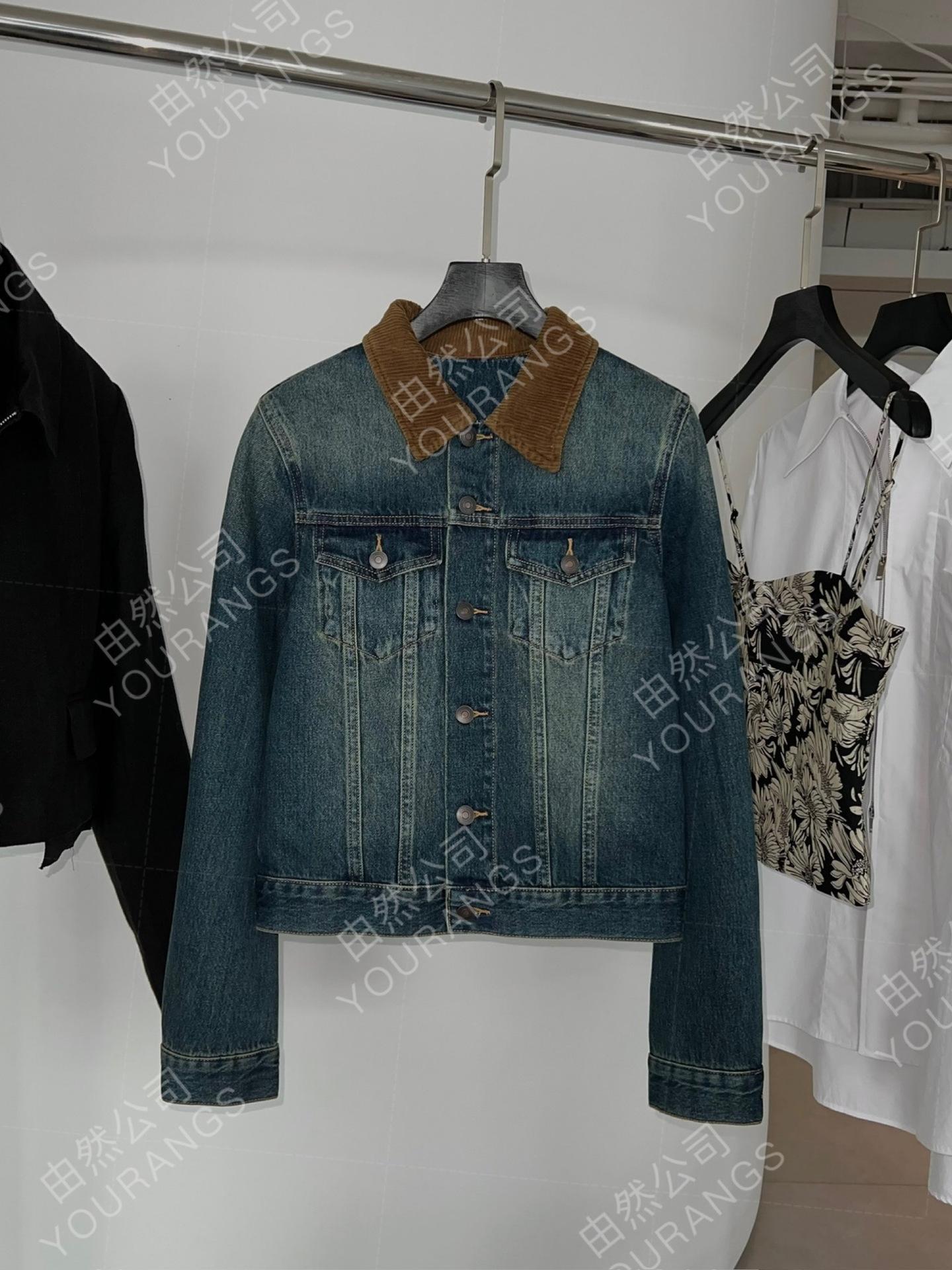 Винтажная джинсовая куртка из стираного хлопка Зимбабве - Ранняя весна 2026 XS