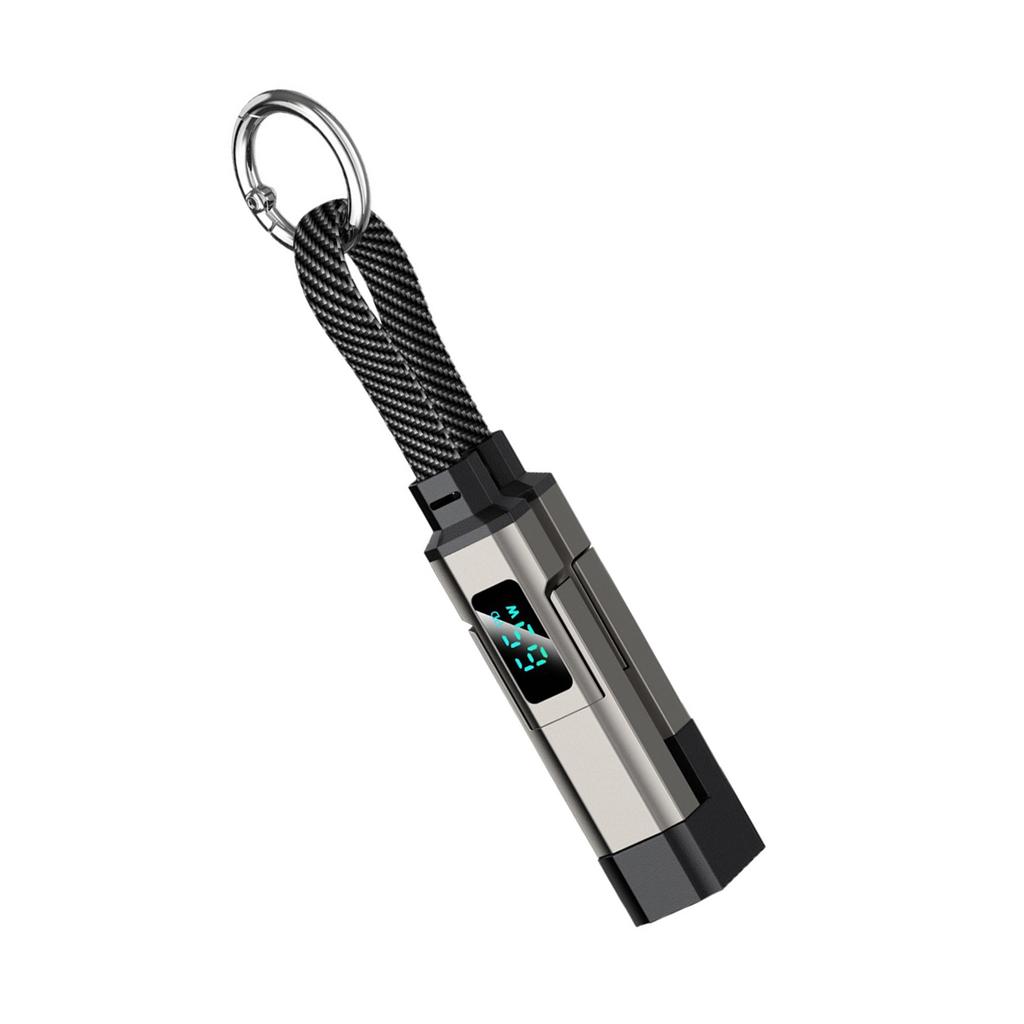 Durability Zinc Alloy Keychain Data Cable with Digital Display PD3.0/PD2.0 Charging Wire &Efficient 40Gbps Data Transfer