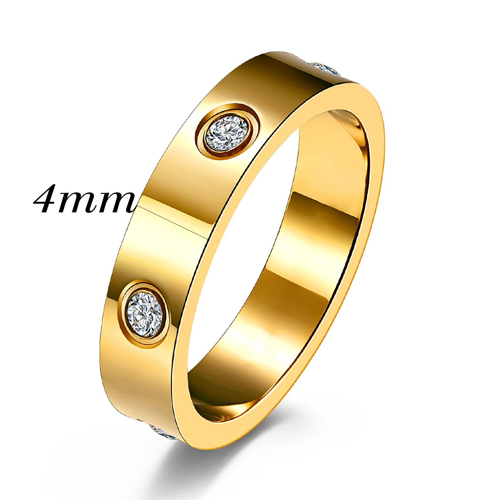 

Модное свадебное кольцо с цирконием для женщин, простое ювелирное изделие из нержавеющей стали цвета розового золота, аксессуары для вечеринок, горячая распродажа 9