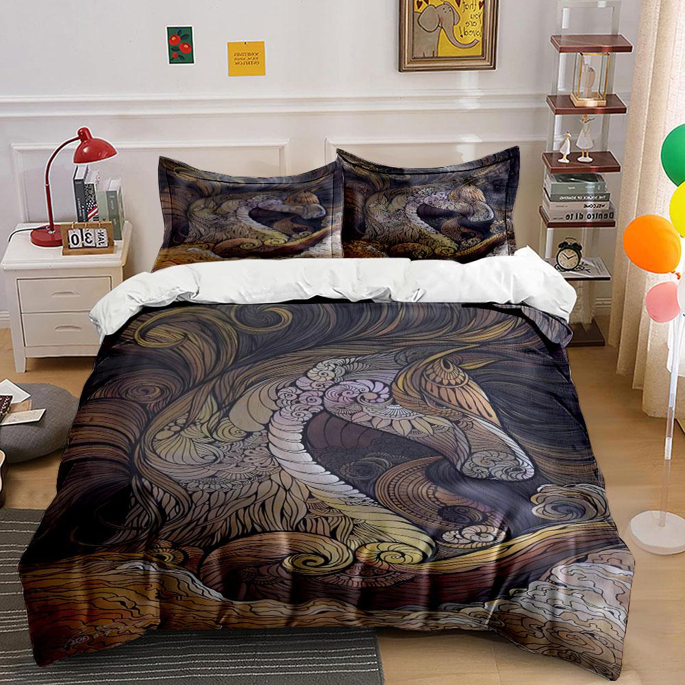 

Intricate horse and swirl. Bedding sets Duvet cover sets Duvet covers Pillowcases(1 * Duvet Cover 2 * Pillowcases, without duvet insert) 135x200cm
