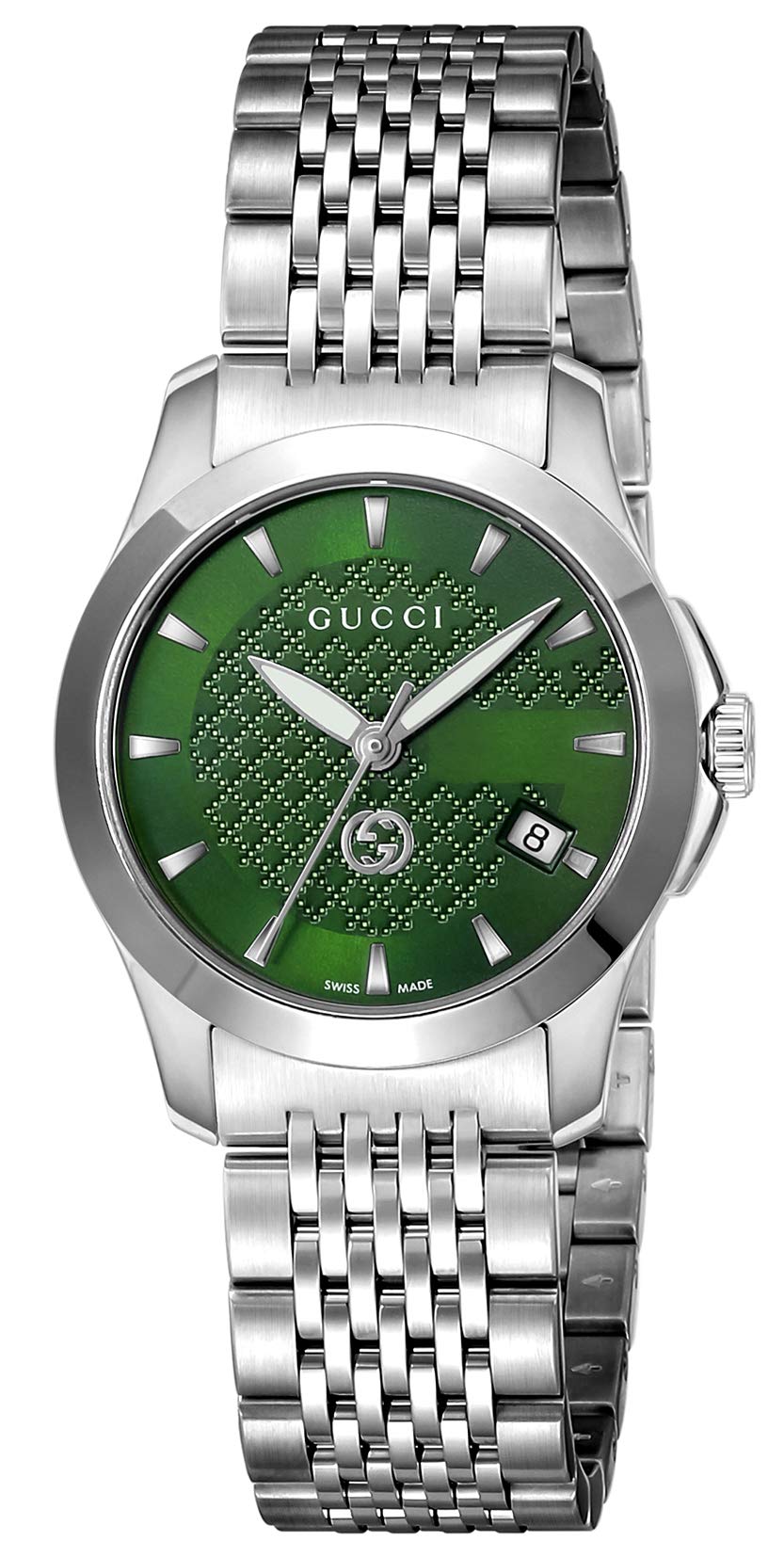 

Gucci Swiss Green Stainless Sapphire Quartz YA1265008 зелений
