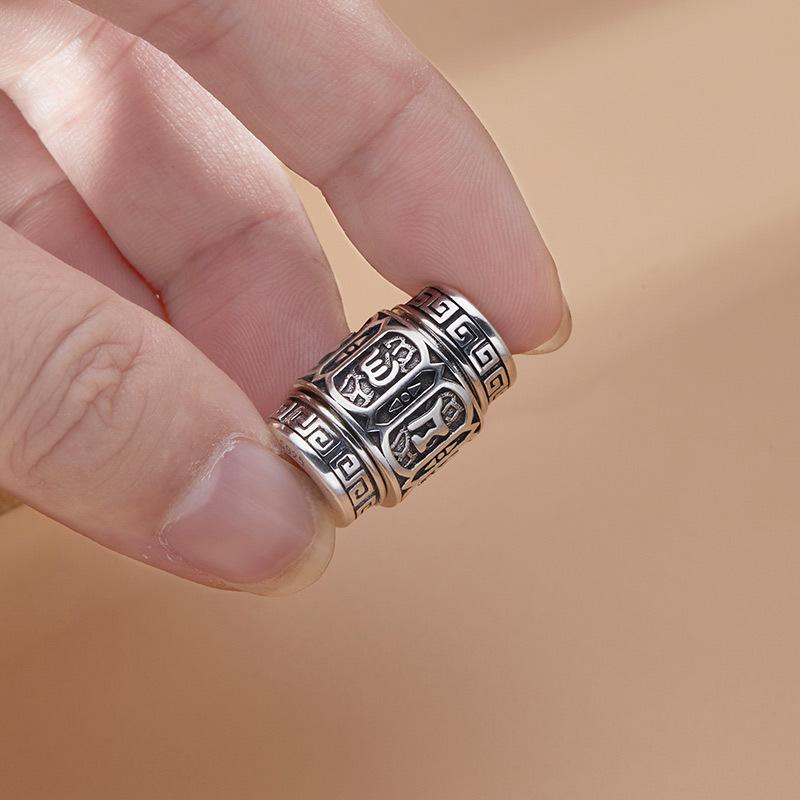 Halskette Tibetisches Sechs-Zeichen-Mantra Passepartout Herren Halskettenanhänger