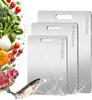 Set of 3 S316 Stainless Steel Cutting Boards for Kitchen 2025 New Cutting Boards for Cutting and Dishwasher Use, Double-sided Food-grade Meat,