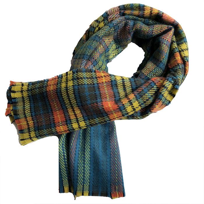 Japanese Women's Winter Thick Imitation Cashmere Scarf To Keep Warm and Versatile Plaid Korean Style Shawl Long Dual Purpose Scarf for Students