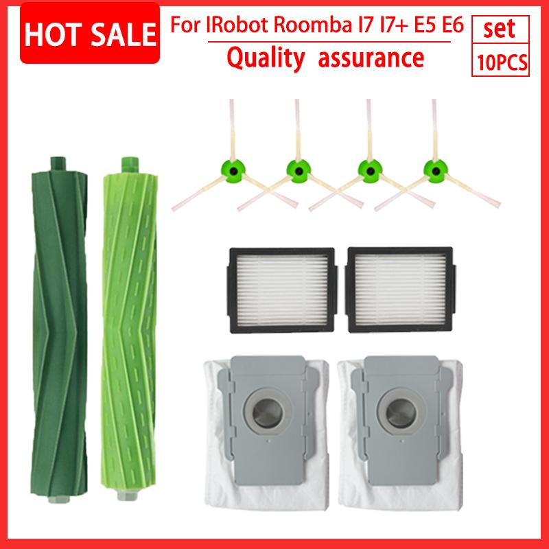 For iRobot Roomba i7 i7 i6 i8 i3 Plus E5 E7 E&I Series Hepa Filter Side Brush Main Brush Vacuum Cleaner Replacement Accessories