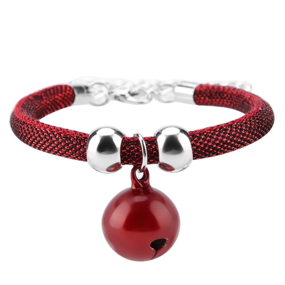 Cute Japanese Style Cat Collar With Bell Adjustable 20-38cm Length w/ Extension Chain Pet Nylon Pets Collar for Cats