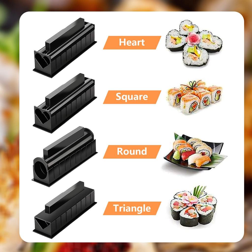 Sushi Making Kit Japanese Rice Ball Cake Roll Mold Diy Home Sushi Making Tool Multifunctional Plastic Kitche Sushi Maker Tools