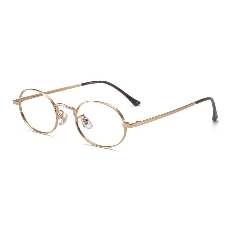 

Ultralight Pure Titanium Oval Eyeglass Frames for Women - Cool and Stylish High-Intelligence Glasses (Model 98723)