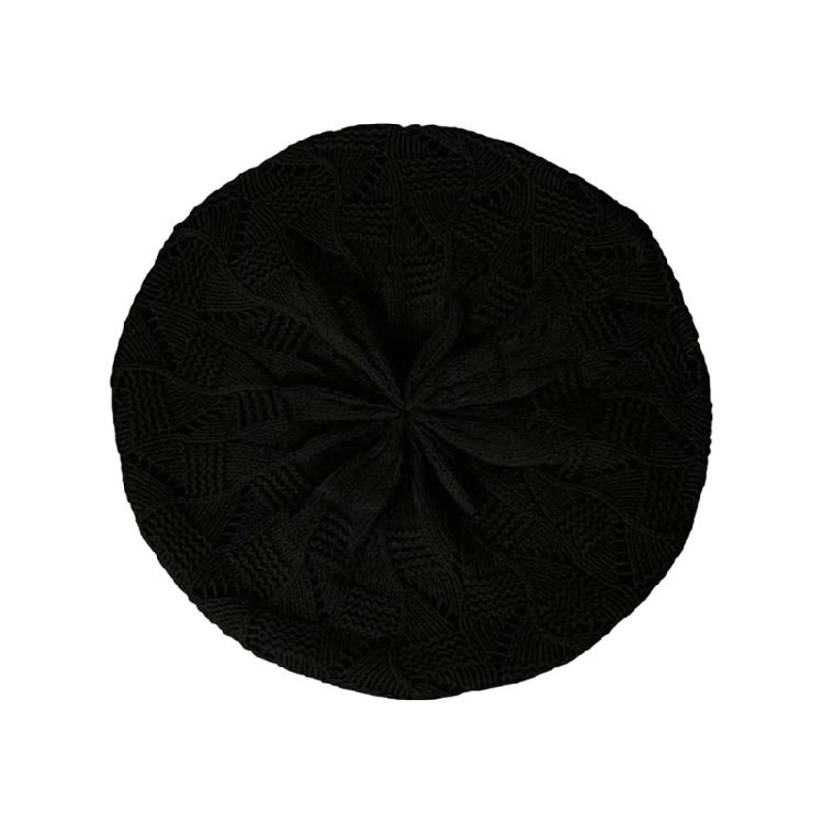 Stretchy Beret Cap Fashion Headwear Painter Hat Acrylic Knit Skull Hat For Office Women Spring Autumn Daily Outfit