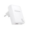 Wall Charger - AISENS - GaN 30W - USB-C PD3.0 - USB-A QC3.0/QC4.0 - White