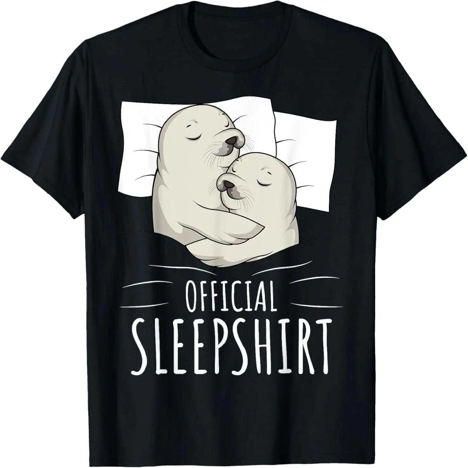 Официальная футболка-пижама  Спящий тюлень морской лев  S