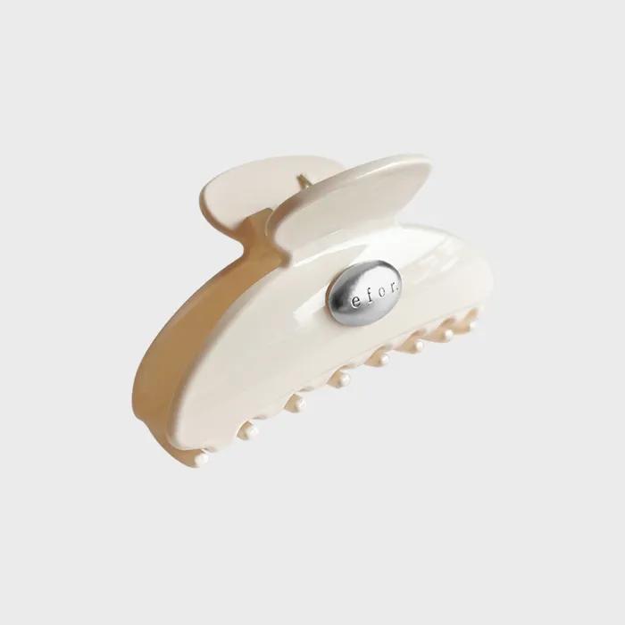 Logo Button Hair Clip M