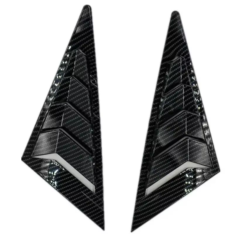 Fit For Honda Civic Senda 8th 2006- 2009 2010 Front Rear Side Window Blinds Trim Cover Louver Stickers Frame ABS Carbon Fiber