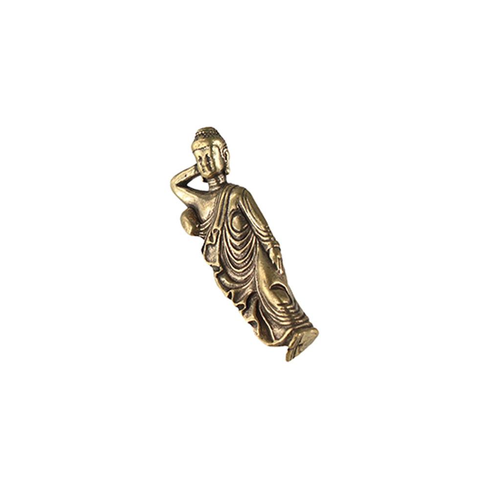 Mini Lying Shakyamuni Miniatures Retro Brass Buddha Statue Shakyamuni Buddha Ornament  Home Decor