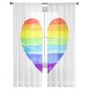 Lgbt Pride Love Chiffon Sheer Curtains for Living Room Bedroom Home Decoration Window Voile Tulle Curtain Drapes