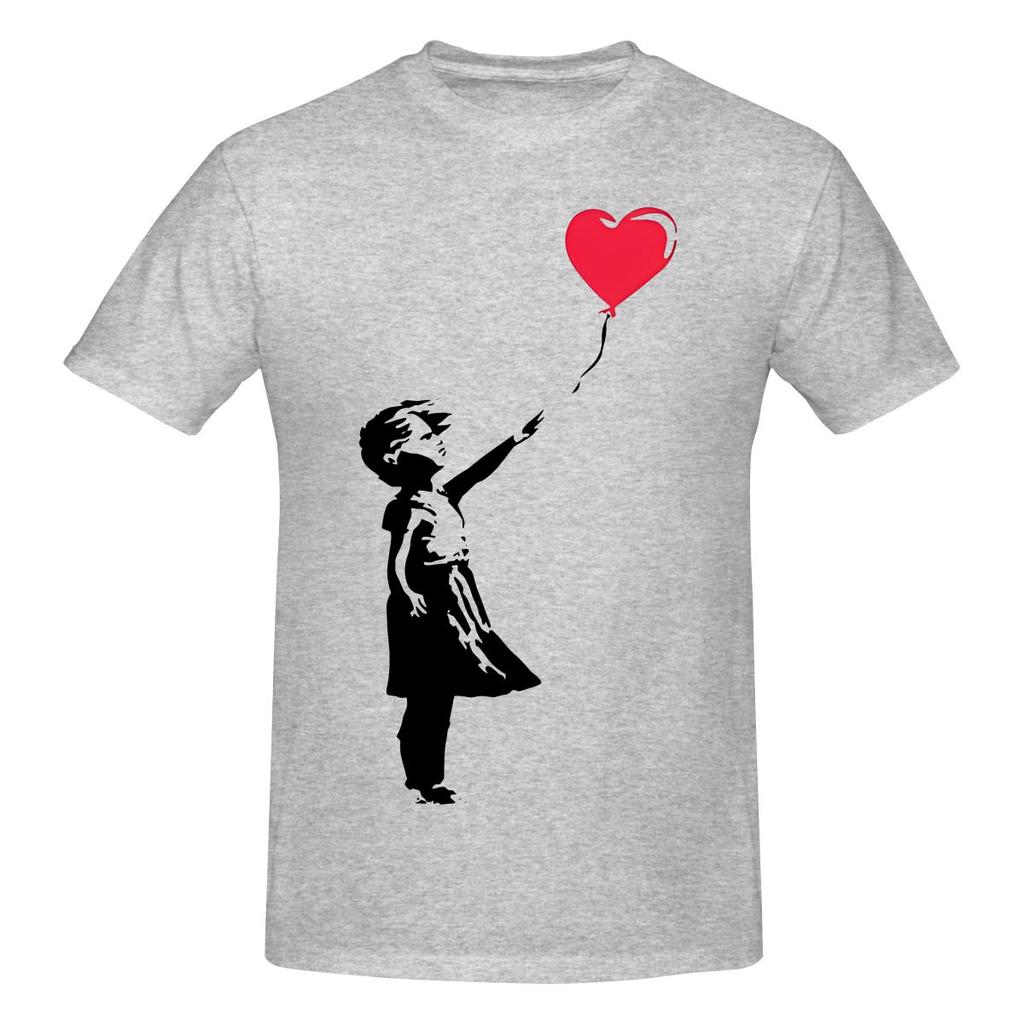 Funny Banksy Girl With Balloon Unisexs Printed TShirt Unisex T shirtShirt Male