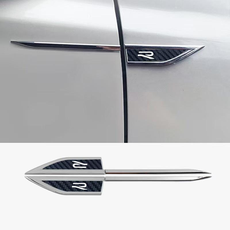 Car Body Fender Side Metal Chrome Zinc Alloy Knife Side Emblem 3D Sticker For VW Volkswagen Golf 8 MK8 Accessories S22